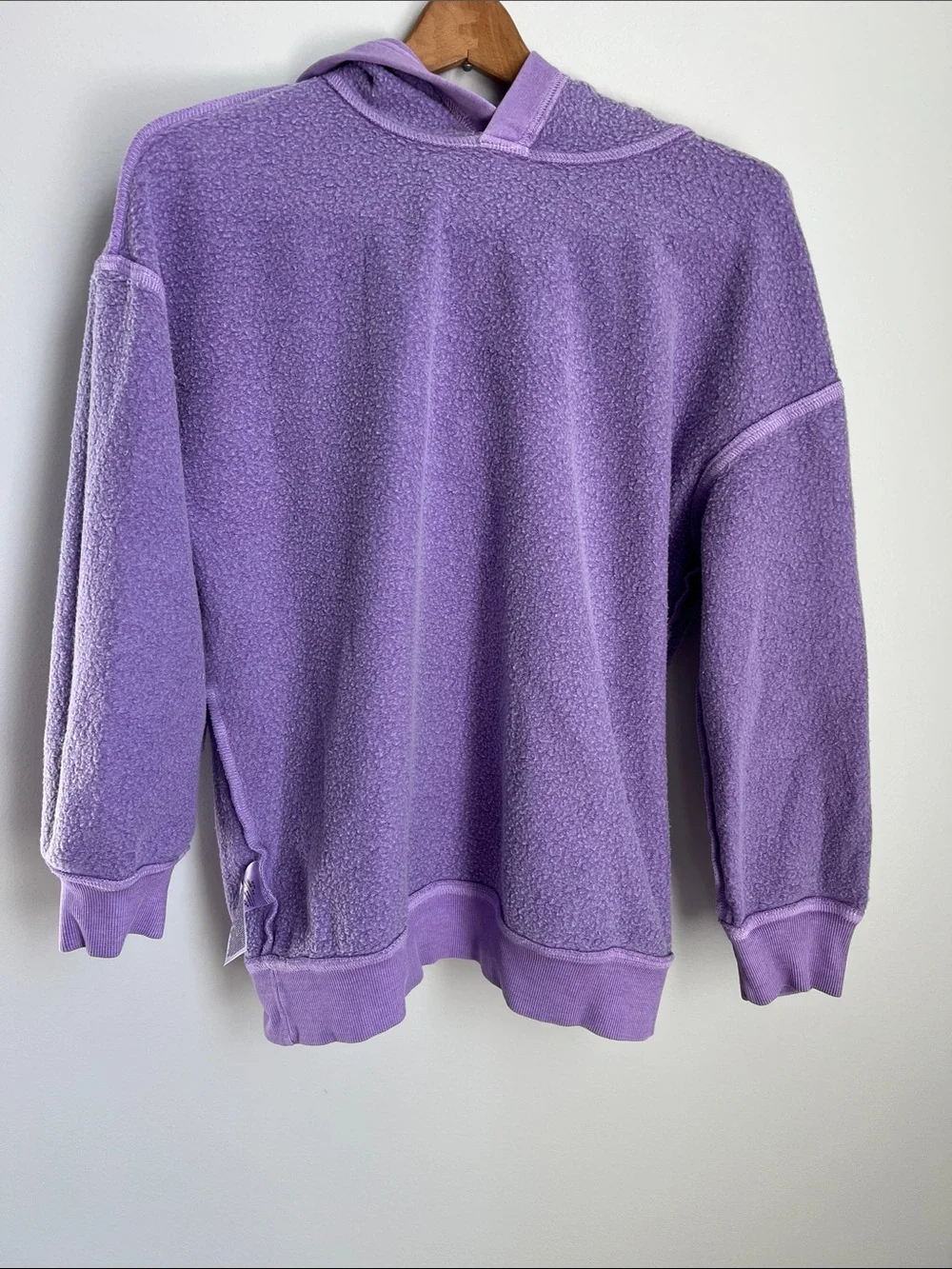 Old Navy | Kids Lavender Hoodie with Black Cherry Graphic Size M (8)